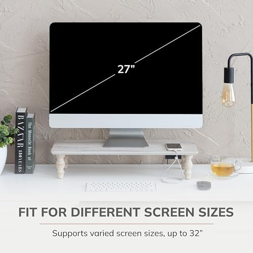 Anji Mountain Monitor Stand for Desk - Desktop Organizer & Laptop Riser, Ergonomic Monitor Riser, Space-Saving, Durable,