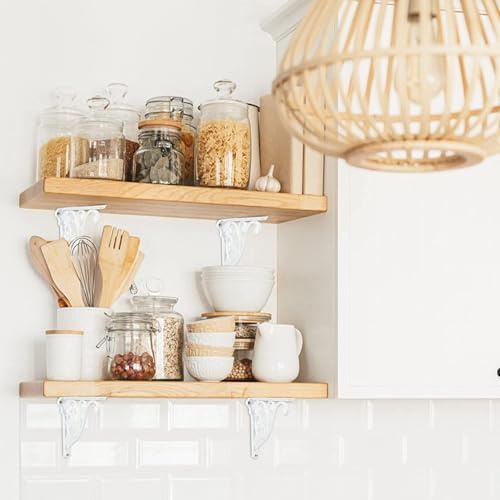 Shelf Brackets 6 Inch 4 Pack Heavy Duty White Wall Bracket Victorian Kitchen Decorative Rack Shelves, Shelf Bracket Avai