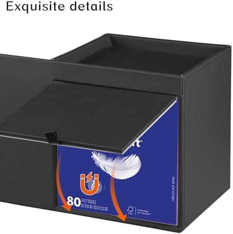Tissue Box Cover with Drawer Organizer and Storage Tray,Cube Tissue Holder