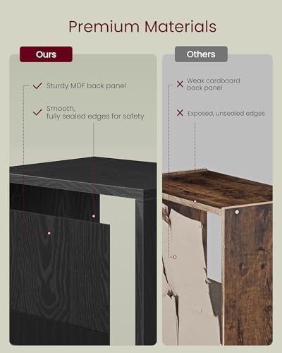 VASAGLE Bookshelf, 3-Tier Bookcase, 11.8 x 9.4 x 37.3 Inches