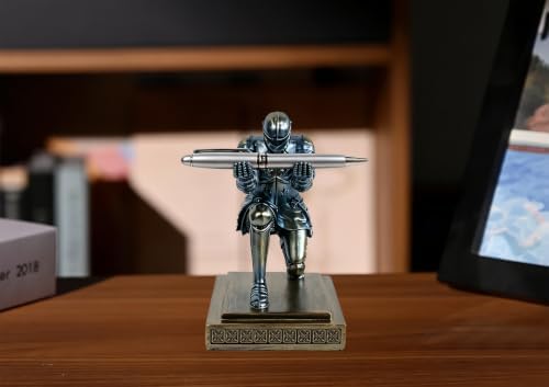 Soldier Executive Knight Pen Holder Personalized Desk Organizers Blue