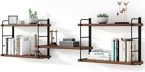 MXCSE Shelves on Wall, Floating Bookshelves, Shelves for Room Wall (Brown)