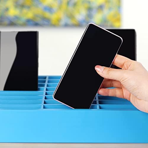 24-Grid Wooden Cell Phone Holder Desktop Organizer