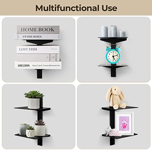 Floating Book Shelves for Wall, 8 Tier Invisible Floating Bookshelf, Vertical Spine Book Tower, Wall Mounted & Space Sav