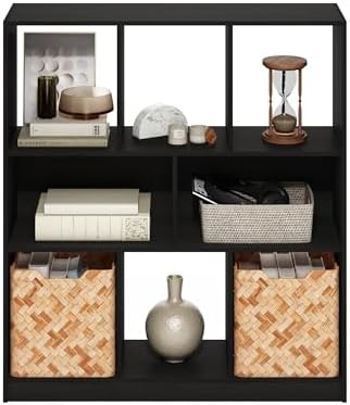 Furinno DALY Book Shelf, 8-Cube Bookshelf, Horizontal Cube Storage Organizer Bookcase, 10.9 x 35.4 x 39.4, for Living Ro