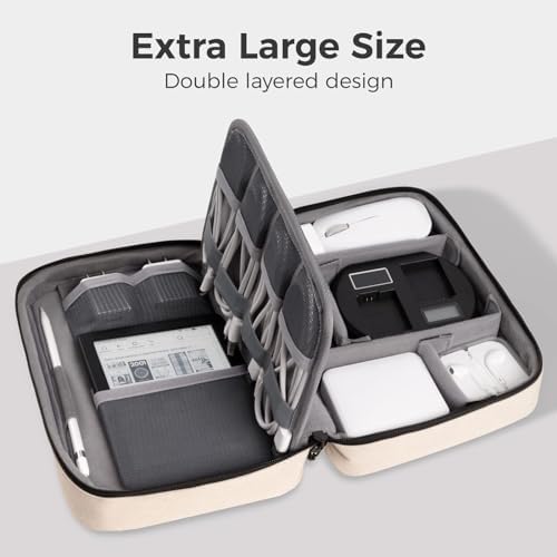 pack all Electronic Organizer Plus, Shockproof Cable Organizer Bag