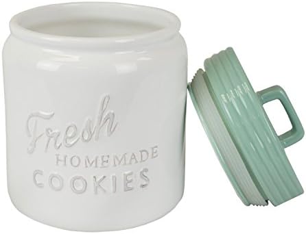 DII Kitchen Accessories Collection Ceramics, Cookie Jar, Aqua