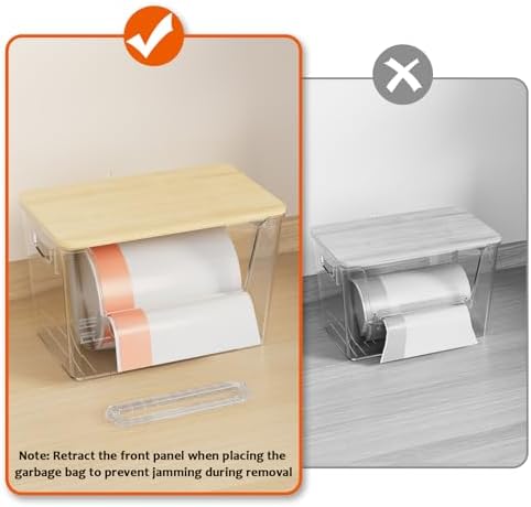 Delamu 2 Set Pantry Organizers and Storage, Trash Bag Holder Under Sink Organizer for 4-13 Gal Bags, Trash Bag Dispenser