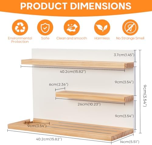 Gieanoo for Tonies Shelf 3 Tier Floating Shelf for 48 Characters,White