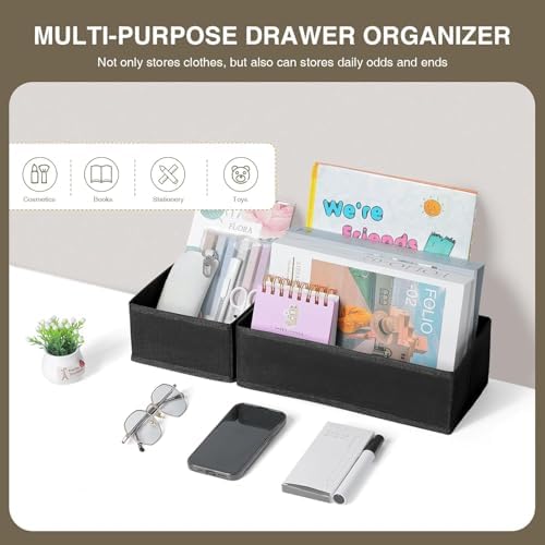 DIMJ Drawer Organizers, Set of 12 Clothes Drawer Organizer, Foldable Closet Drawer Organizer, Dresser Drawer Organizers 
