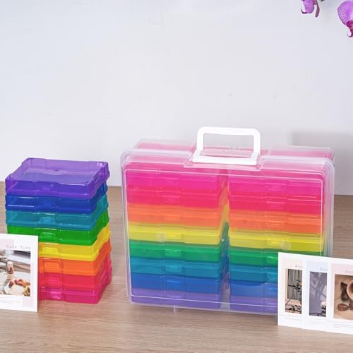 novelinks Photo Storage Boxes with Handle, Photo Organizers and Storage