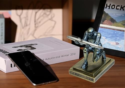 Soldier Executive Knight Pen Holder Personalized Desk Organizers Blue
