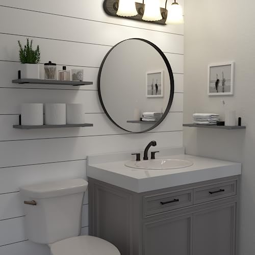 DOLLFIO Floating Wall Shelves, Decor & Storage, Grey, 16.5'', 3Pcs