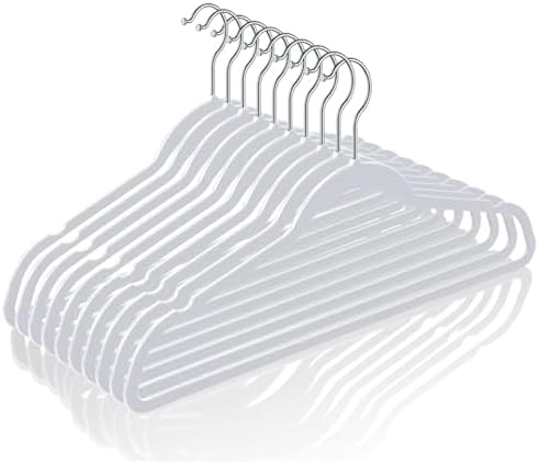 TIMMY 50 Pack Plastic Clothes Hangers, 17.7 in, Gray, Non-Slip, Heavy Duty