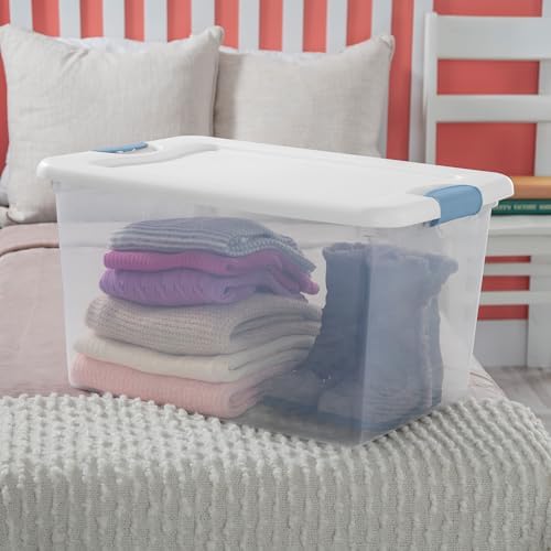 Sterilite Latching Box with Lids for Home and Office, 64 Quart, 16-Pack