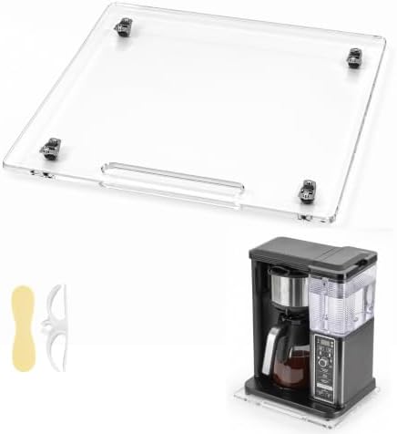 Appliance Slider – Sliding Tray for Coffee Maker, Clear Acrylic 10 x 12 In