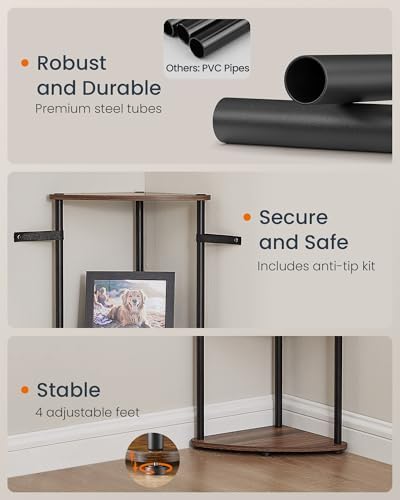 SONGMICS HOME 5-Tier Corner Shelf, Toolless Assembly