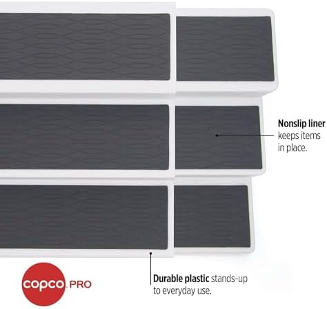 Copco – Pro Expandable 3 Tier Cabinet Organizer – Gray, Set of 2