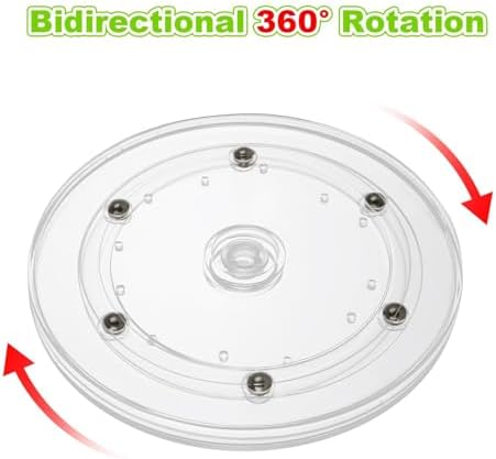 6PCS Small Lazy Susan 6 Inch, Transparent Acrylic Turntable for Cabinet Organization, 360 Degree Rotating Spice Rack for