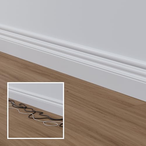 D-Line 157in Cord Cover Kit, Self-Adhesive Wire Hiders, Paintable Cable Raceway to Hide Wires on Wall, Electrical Cable 