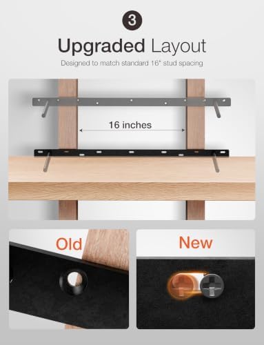 BATODA 24" Floating Shelf Bracket 2PCS, Hidden Bracket for Floating Shelves