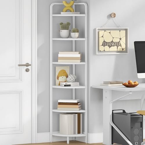 Hzuaneri Corner Shelf Stand Corner Bookshelf Standing Shelf Plant Shelf