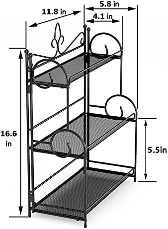 YIUKEA Bathroom Organizer Countertop - 3 Tier Spice Rack Organizer, Counter Organization and Storage for Bathroom, Kitch