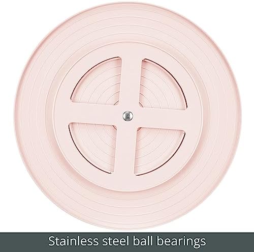 mDesign Plastic Lazy Susan Round Turntable Storage Tray - Rotating Organizer for Makeup, Cosmetics, Nail Polish, Vitamin