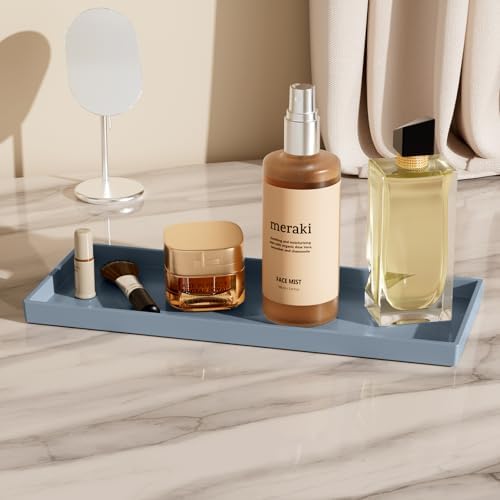 Vanity and Bathroom Tray, 15" ABS Countertop Organizer,Waterproof Vanity Tray for Toilet Tank,Perfume,Soap,Keys,Bathroom