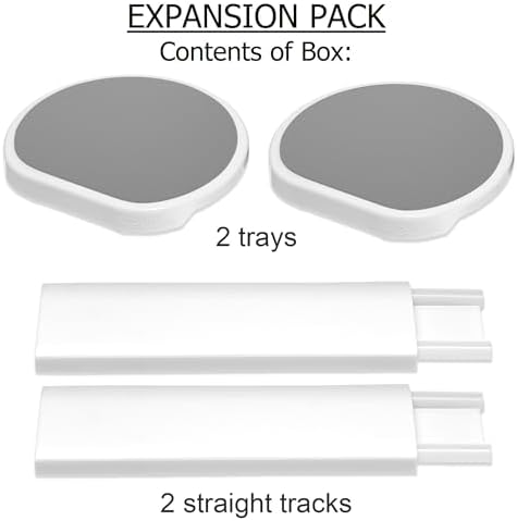 Light Gray - Expansion Pack - 2 Straight Tracks and 2 Trays. Does not Work Without the Lazy Susan Revolution Full Set (S