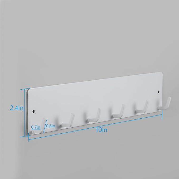 Kalekey Magnetic Key Holder for Metal Front Door Towel Hook Brush Organizer for Laundry Room on Dryer Washer Hat Hanger for Entryway for Festival Holiday Decorations (White Shiny)