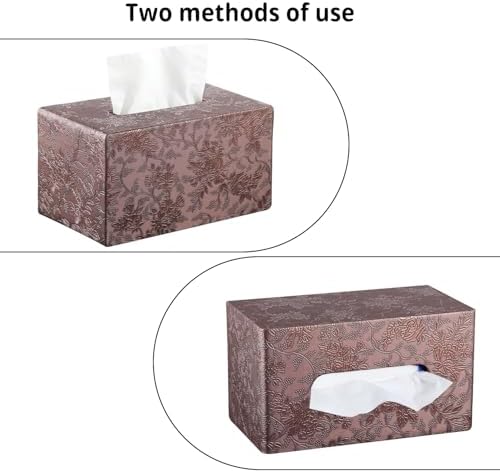 Extra Large Tissue Box Cover with Storage Tray,Rectangle Tissue Box Holder