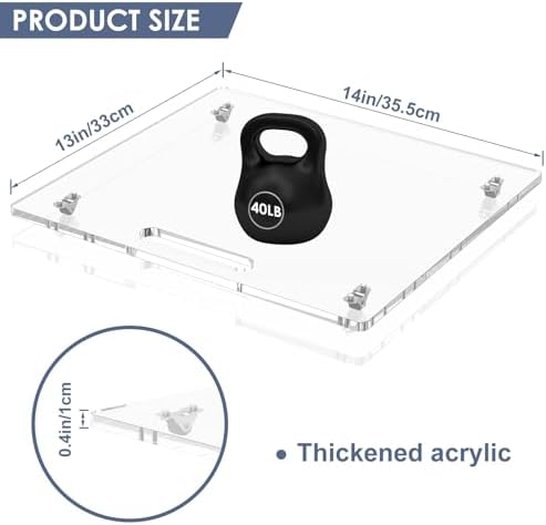 Sliding Tray for Coffee Maker, 14" x 13" Acrylic Appliance Sliders