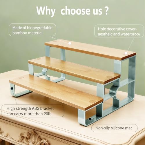 3 Tiered Spice Rack Organizer for Cabinet, Kitchen Cabinet Organizer