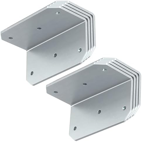 2x4 Inch 90 Degree Corner Bracket, 200 LBS, Galvanized, 8 Pack