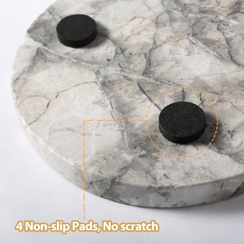 Koville Turkish Natural Travertine Tray, 12"x6" Vanity Decorative Tray for Countertop Organizer, Catchall Tray for Perfu