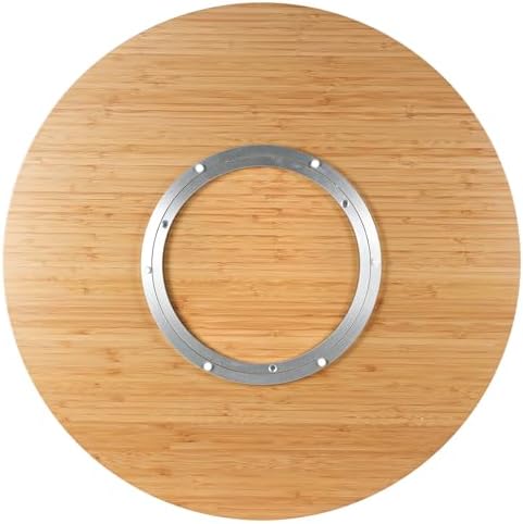 (26 Inch) Bamboo Large Lazy Susan for Dining Table Top with Heavy Duty Metal Rotating Hardware