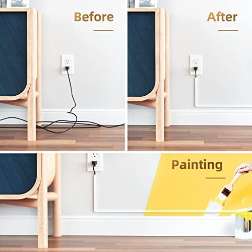 Delamu Cord Hider, Cord Covers for Wires on Wall, One-Cord Cable Hider, Self-Adhesive Wire Hiders Wire Covers for TV Cor