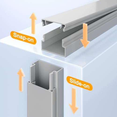 Delamu 157in Cord Hider, Cord Cover Wall Cable Management, Paintable Wire Cover for Cords, Cable Hider Raceway Kit, Cabl