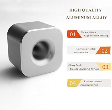 Coideal Single Pen Stand Holder, 2 Pcs Mini Aluminum Pen Base for Desk Fountain Pen, Toothbrush, Office (Silver & Gold)