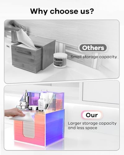 Acrylic Face Towels Holder Compatible with Clean Skin Club, Rainbow
