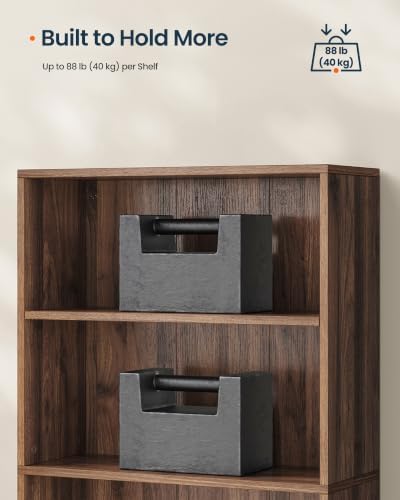 SONGMICS HOME 3-Tier Bookshelf, Narrow Shelving Unit