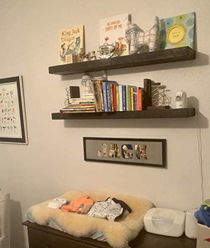 joelsantiques 54 inch Wooden Floating Shelves for Wall - 54x6x2 in, High End Solid Natural Wood, Heavy Duty Bracket, Wal