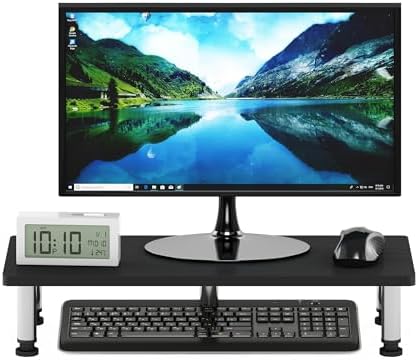 Furinno TURN-N-TUBE Toolless 23.6" Wide Monitor Stand Riser, Americano