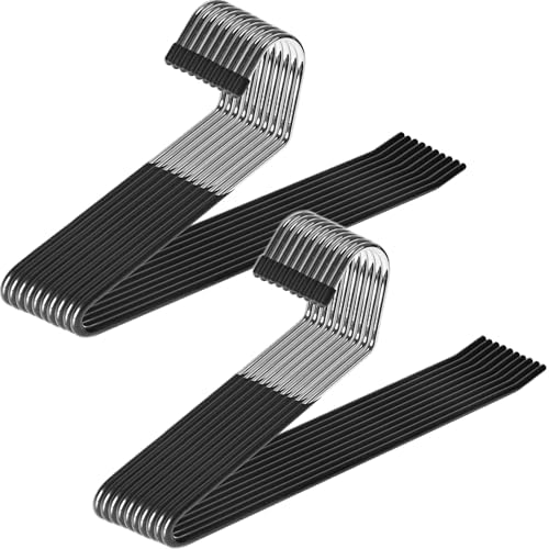Zober Open Ended Pants Hangers, Metal Clothes Hangers for Jeans, 20 Pack