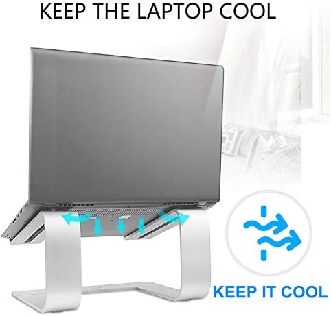 Urmust Laptop Stand for Desk, Silver, Up to 15.6" Laptop