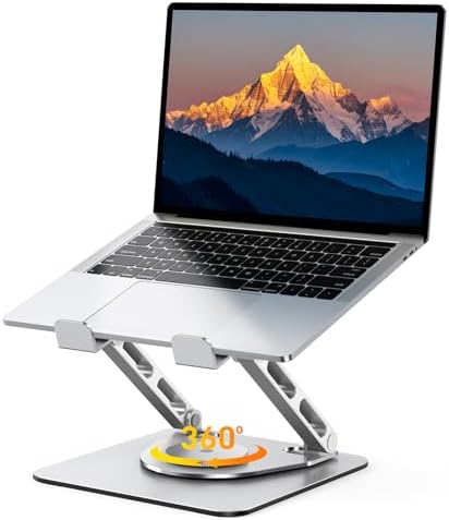 RIWUCT 360° Rotatable Laptop Stand for Desk Adjustable Height