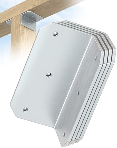 4 Inch L Bracket Corner Brace, 90° Angle Iron, Galvanized 4Pcs