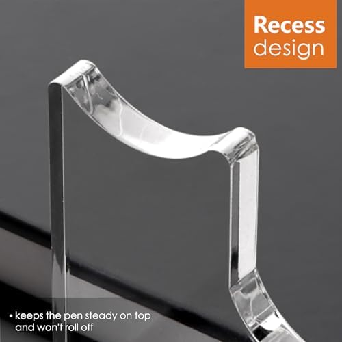 SANRUI Acrylic Pen Holder Display Stand Clear Desk Pencil Rack, 2PCS 1 Tier