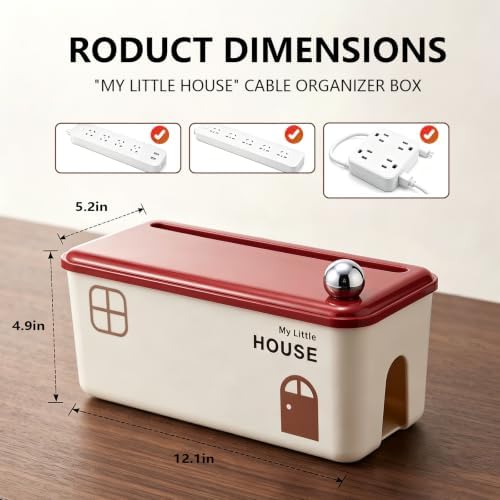 Cable Management Box, Cable Hider Box for Home/Office
